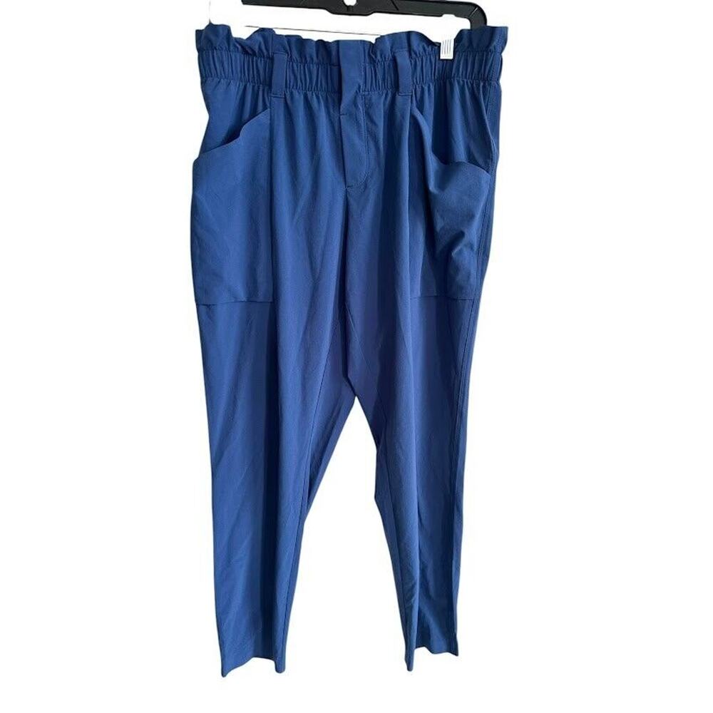 Athleta Women's Size 10 Skyline Pant Paperbag Waist Blue 292915 Work Casual
